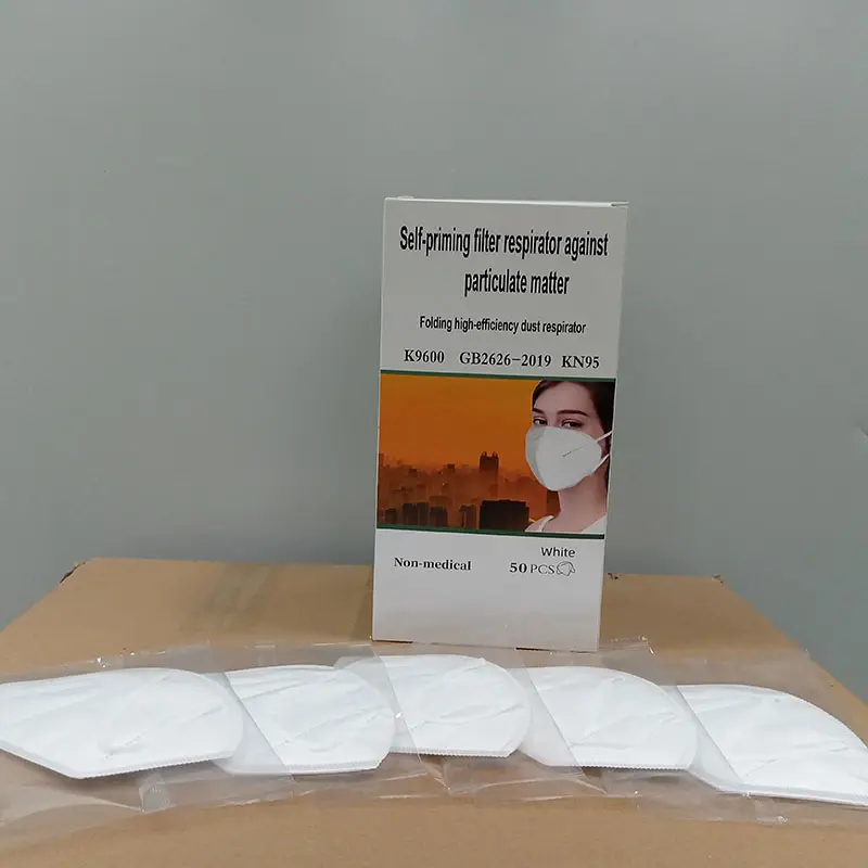 Mascarilla antipolvo KN95 no tejida de 5 capas para adultos, mascarilla facial desechable no tejida, cómoda, respetuosa con el medio ambiente, protección contra la gripe