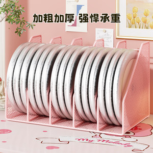 <b>Desktop</b> Document Organizer 6 Compartment Mesh File Rack Office Storage <b>Shelf</b> For Papers And Supplies Pink - Product Image 5
