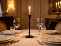 Support de bougie conique en fer noir sur mesure, bougeoir en métal, toutes tailles et couleurs disponibles pour la décoration de table de mariage et de la maison