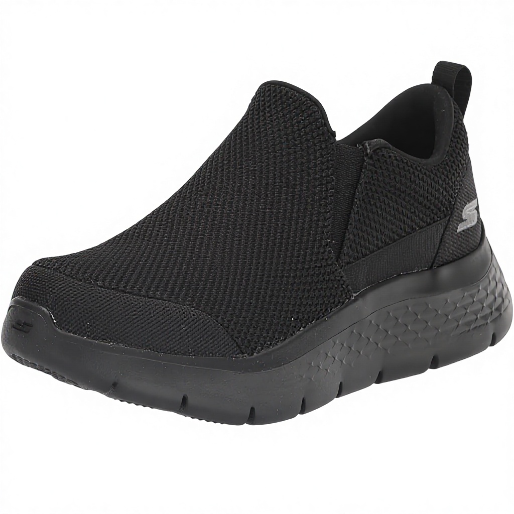 Baskets Running Homme Go Walk Max - Cuir Respirant Confortable, Chaussures Décontractées Noires Polyvalentes Sport & Quotidien