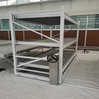 Rack de croissance multicouche système hydroponique avec plateau serre lit de semences marée basse table de travail mobile table d'inondation roulante