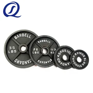 Wholesale durable cheap round 20kg 50kg cast iron barbell weight lifting plate for gym commercial sale