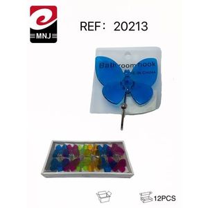 Butterfly Suction Cup Hooks 12Pcs Colorful Bathroom Hook Set With Strong Grip For Towel Robe Hanging - Product Image 3