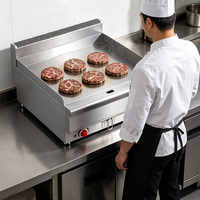 JUSTA Tischgrill 10kW Erdgas/LPG/LNG Edelstahl Kommerzieller Holzkohlegrill für Restaurant Fast-Food BBQ Catering