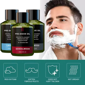100% reines natürliches Männer-<span class=keywords><strong>Pre</strong></span>-<span class=keywords><strong>Shave</strong></span>-Bartöl schützt vor Reizung und Rasiermesser verbrennung - Product Image 5
