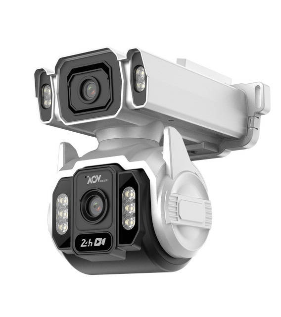 WiFi Dual Lens Indoor Outdoor Wireless Video Camera Auto Tracking Security H.265 PTZ Camera