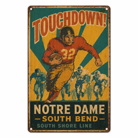 Plaque rétro personnalisée avec logo imprimé, décoration murale pour bar sportif, enseigne en métal vintage sur le thème du football pour pub, club, restaurant, salle de jeux