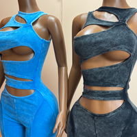 Combinaisons sexy à découpes pour femmes, pour les soirées en boîte de nuit, combinaisons une pièce