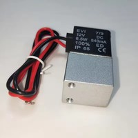 Vanne solénoïde à air, eau, huile 2V025-06 G1/8 normalement fermée (NF) avec bobine LED, 2 ports, 2 voies, AC110V 220V 380V 12V 24V DC 2V025