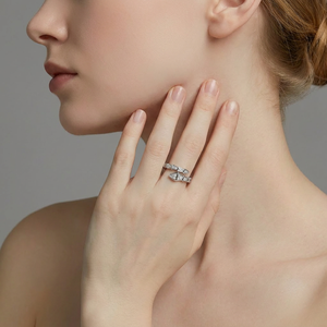 <span class=keywords><strong>Anello</strong></span> <span class=keywords><strong>Serpente</strong></span> Norelle S925 in <span class=keywords><strong>Argento</strong></span> Placcato Oro Bianco con Moissanite per Donna, Gioiello Statement con Diamanti Ghiacciati, Anniversario - Product Image 3