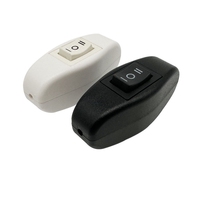 Interruptor de Cable en Línea 301, Interruptor Basculante de 3 Posiciones con Indicador LED, CA 240V 4A, para Lámpara de Noche y Electrodomésticos