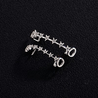Pour Noël : Grilles dentaires pour hommes en tungstène ajouré, personnalisées, dorées, style étoiles, pour la vente en gros