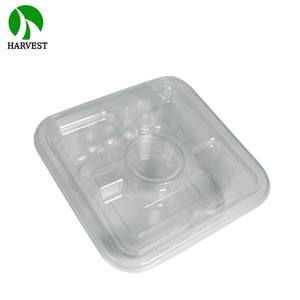 Caja de Plástico Desechable y Reciclable para Comida para Llevar con Compartimento para Ensalada - Product Image 2