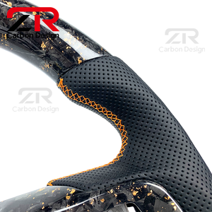 Volante Deportivo Personalizado de Fibra de Carbono Forjado y Cuero para Ford <span class=keywords><strong>Mustang</strong></span> GT500, Modificación Interior de Auto - Product Image 4