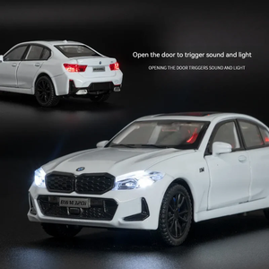 รถโมเดล Chokha Vesh Diecast 1:32 สำหรับ 320i รถสปอร์ตอัลลอยด์ พร้อมเสียงและไฟ ขับเคลื่อนด้วยแรงเสียดทาน ของเล่นโลหะสำหรับทุกเพศ - Product Image 4