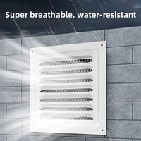 Panneaux de ventilation carrés blancs pour boîtier électrique, grilles respirantes à écailles de poisson pour extérieur de yacht, résistants à la pluie