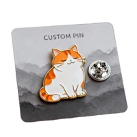 Broches en métal peintes à l'émail personnalisées, badges décoratifs en forme de chat, adaptés aux cadeaux d'entreprise et aux accessoires vestimentaires