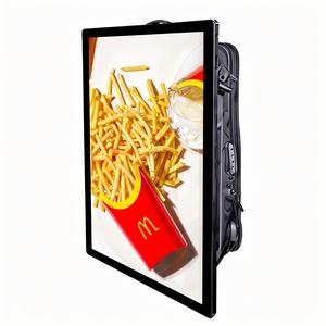 11.6/15/17/18.5/21.5/24/27/32 Inch Portable Lcd Advertising Display Screen Backpack Digital Billboard Advertising Player