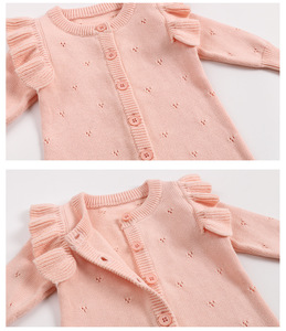 Pakaian Bayi Baru Lahir Musim Semi Gugur Gaya Nordik Romper Bayi Satu Potong Bayi Perempuan Warna Lengan Panjang Jumpsuit Segitiga - Product Image 4