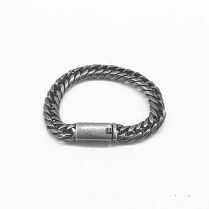 Yunnique Pulsera de cadena de plata tibetana con cierre magnético unisex, diseño geométrico, joyería de moda - Product Image 5