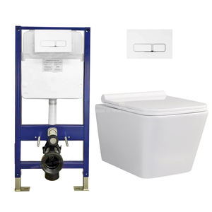 <span class=keywords><strong>Inodoro</strong></span> cuadrado moderno montado en la pared, <span class=keywords><strong>inodoro</strong></span> oculto, <span class=keywords><strong>inodoro</strong></span> <span class=keywords><strong>suspendido</strong></span> completo, <span class=keywords><strong>inodoro</strong></span> de cerámica sin montura, <span class=keywords><strong>inodoro</strong></span> colgado en la pared con tanque - Product Image 1