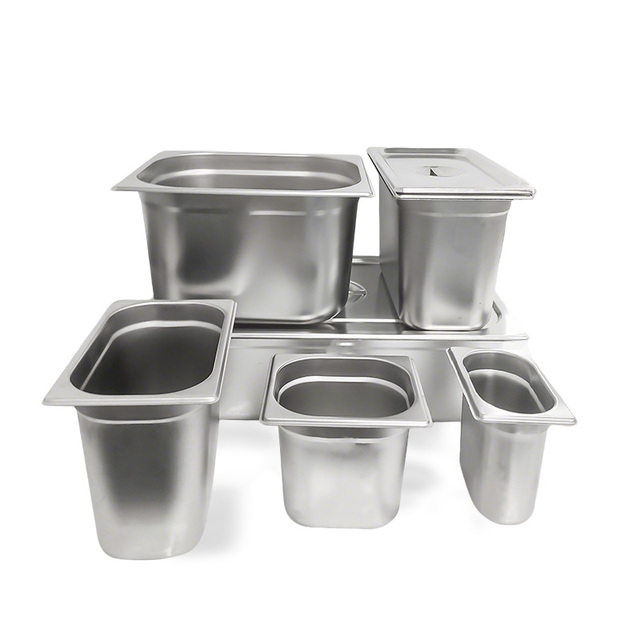 EU Standard Stainless Steel GN Pans Table Top Food Storage Containers for Hotels Restaurants and Catering