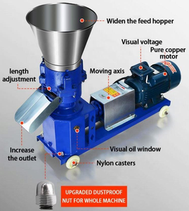 เครื่องบดเม็ดอาหารสัตว์ไฟฟ้าขนาดเล็กสำหรับใช้ในบ้าน, เครื่องทำอาหารสัตว์ประสิทธิภาพสูงสแตนเลส 200 กก./ชม. - Product Image 2