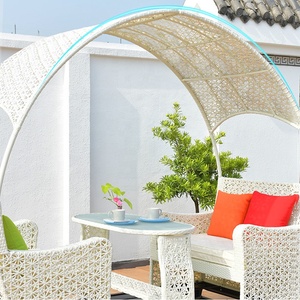 <span class=keywords><strong>Columpio</strong></span> de Patio con Toldo Impermeable de <span class=keywords><strong>Mimbre</strong></span>, Columpios de Jardín de Lujo para Exteriores - Product Image 4