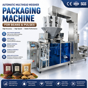 Machine d'emballage entièrement automatique pour sachets préformés, pour pois verts, haricots rouges et noirs, granulés, remplissage et scellage Doypack, équipement d'emballage - Product Image 1