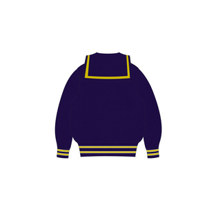 Customizable Wool Knit Autumn Winter Personalized <strong>Navy</strong> Doll Collar Sweater Design Sense Knitwear <strong>Cardigan</strong> Women's Top - Product Image 6