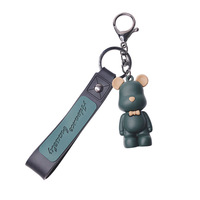 Porte-clés en PVC personnalisé avec un adorable ours de dessin animé pour les couples, les collègues, les amis et les enfants - Cadeau de bien-être