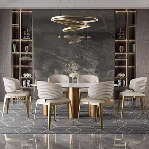 Luxury Dining Room Furniture Leather Chair Sillas De Comedor Modern Dining Chair Home Sedie Da Pranzo Velvet Cadeira De Jantar