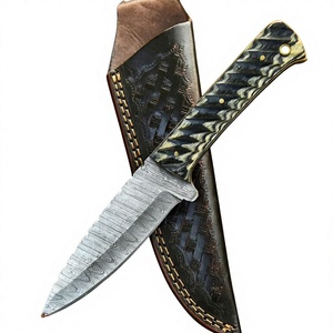 Cuchillo de caza de acero inoxidable con mango texturizado y diseño de hoja fija para equipo de exterior, venta al por mayor, cuchillos de caza - Product Image 6