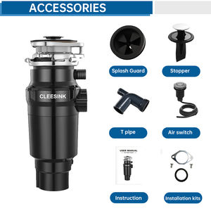 Dissipatore di rifiuti alimentari in acciaio inox <span class=keywords><strong>da</strong></span> cucina 220V <span class=keywords><strong>lavello</strong></span> domestico macchina smaltimento rifiuti 0.5HP - Product Image 2