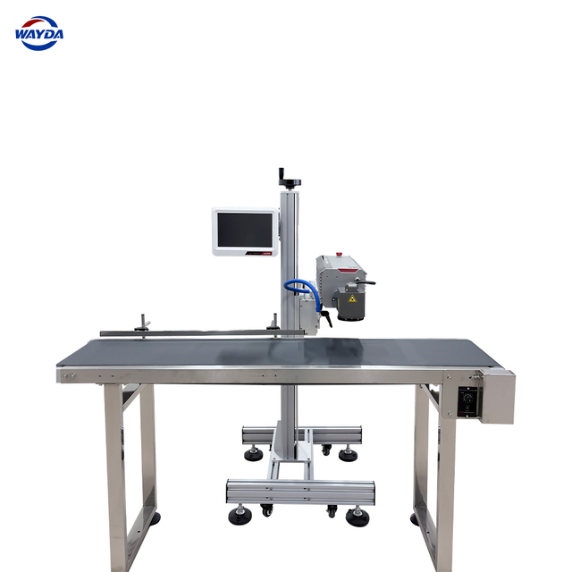 Online Flying Laser Marking Machine Fiber Co2 UV for Food Beverage Line Metal Plastic Water Bottle Expiry Date LOGO Coding