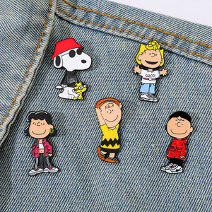Hot Sale Cartoon Characters Lapel Pins <strong>Snoopy</strong> Anime Enamel Pins Brooch for Bag - Product Image 2