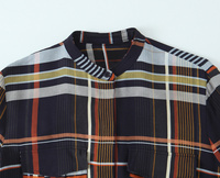 Chemise à manches longues à carreaux vintage élégante pour femmes ZEVITY, nouvelle collection automne 2025, design simple et polyvalent, chemisier de travail