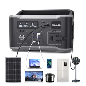 Central elétrica portátil solar 1000w 220V 110V 1008Wh grande capacidade