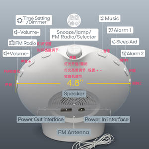 Réveil Lever du soleil Réveil Heure Atmosphère Coloré RVB Veilleuse Blanc Tone Sèche <span class=keywords><strong>Radio</strong></span> FM Dormir Enfants - Product Image 4