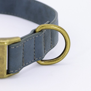 Collier pour chien personnalisé en cuir PU avec boucle serpent, étiquette nominative durable, collier d'identification de créateur pour chiens - Product Image 6