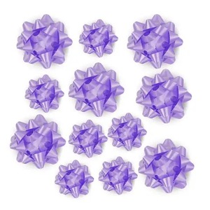 Rubans en satin tissé polyester avec nœud papillon violet pour emballages et décorations de Noël - Product Image 1