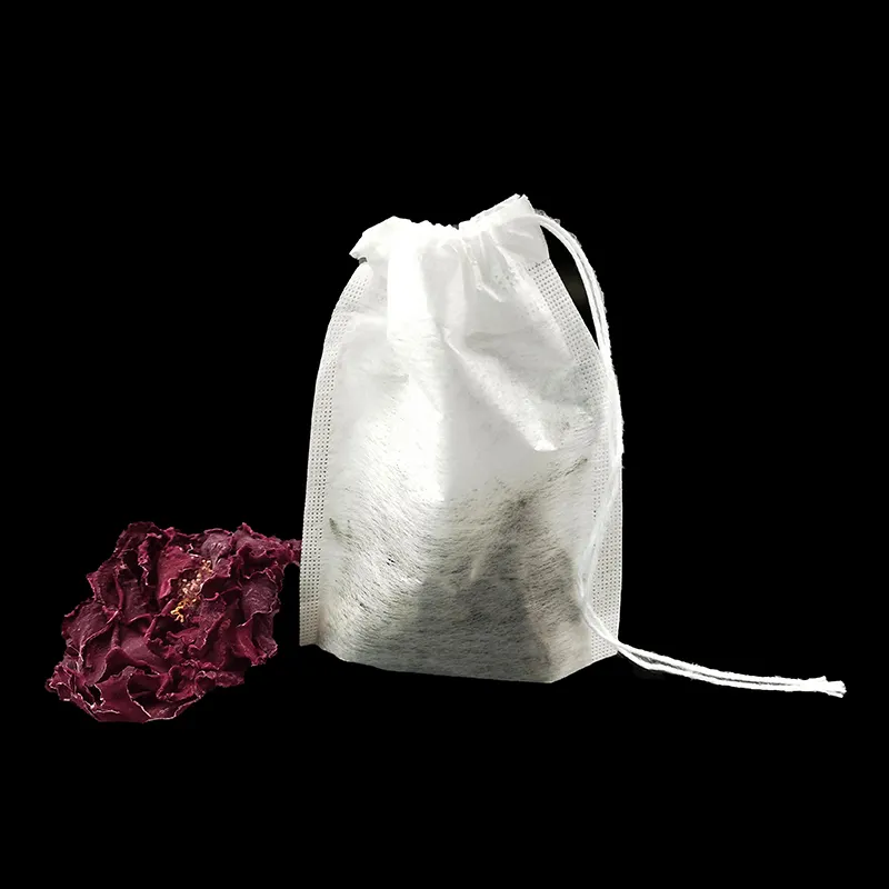 Saco de chá biodegradável, fibra de milho vazio pla, com cordão/cordão, para pó e folhas, sacos de filtro, venda imperdível