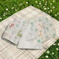 Bavoirs jetables pour bébé, imperméables, avec poche anti-miettes, doux et résistants aux fuites, en polyester/coton, utilisables en toutes saisons