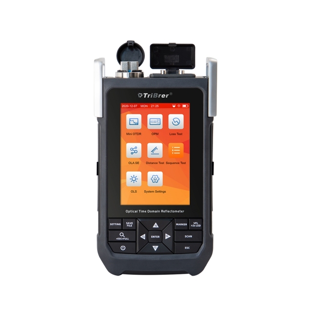 TriBrer High-Performance 10-in-1 Touch Screen Mini OTDR 850/1300nm 20/24dB Fiber Optic Tester MM OTDR Mini