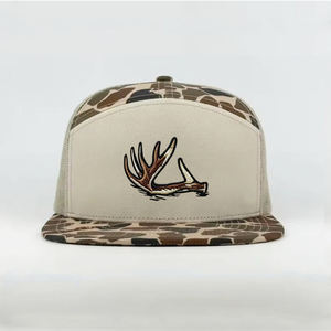 Sombrero de malla 168 personalizado, gorra Snapback, protector solar y transpirable, gorra de camionero de pico plano de 7 paneles, gorra trasera de malla ajustable de camuflaje personalizada - Product Image 1