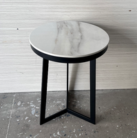 Table d'angle en acier table de canapé table de thé finition personnalisée meubles de salon sur mesure couleur noir blanc or