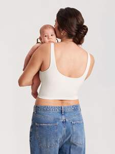 Soutien-gorge de maternité sans couture à col en V pour <span class=keywords><strong>allaitement</strong></span> sportif personnalisé pour maman, débardeur court sans manches, lingerie d'<span class=keywords><strong>allaitement</strong></span> confortable - Product Image 3