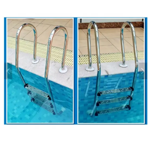 Échelle de <span class=keywords><strong>piscine</strong></span> en acier inoxydable 304, surface polie argentée, antidérapante, résistante à la corrosion, installation facile, 2/3/4/5 marches - Product Image 2