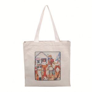 Women's Cotton <b>Canvas</b> Tote Shopping Bag with Custom Logo Eco-friendly & Durable for Daily Use - Product Image 6