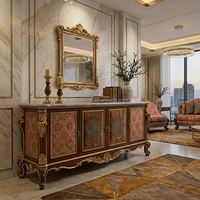 Ensemble de canapés OEM Baroque Camel Back capitonnés en jacquard pour salon, idéal pour projets FF&E de suites de palais et villas
